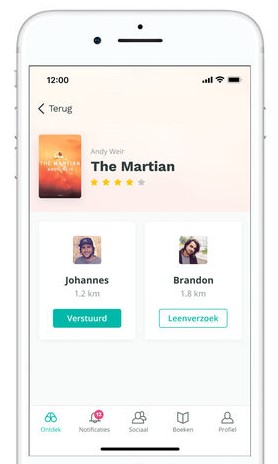 Met de app van Bksy kan je fysieke boeken lenen en delen